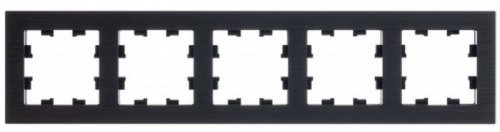 Рамка универсальная Systeme Electric AtlasDesign Nature 5-м. металл оникс картинка